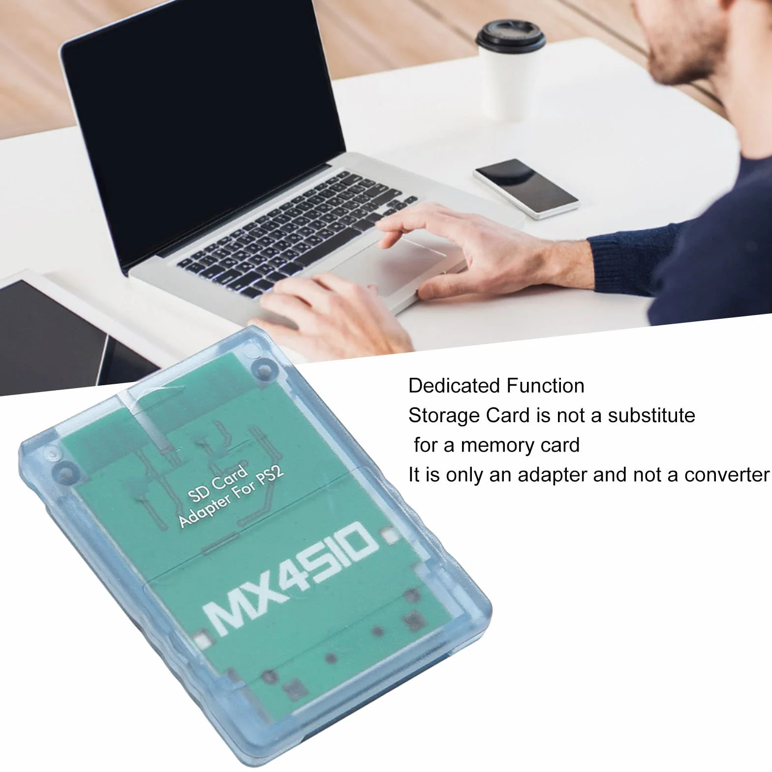 Adaptador de Tarjeta SD MX4SIO SIO2SD, Lector de Tarjetas de Memoria para Consola Plug and Play, Expansión de Almacenamiento (Azul Transparente)