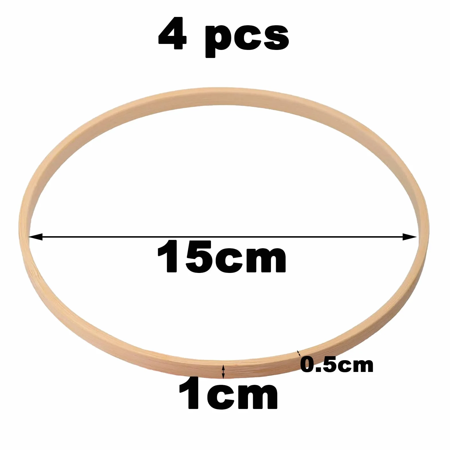 Aros de Bambú para Atrapasueños 15cm, Anillos de Madera, DIY, Guirnaldas, Manualidades
