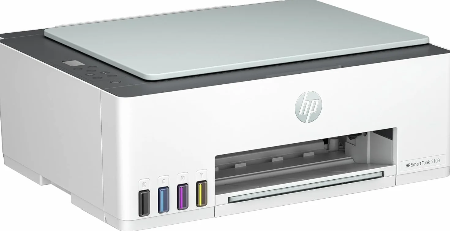 HP Impresora Multifunción Tinta Smart Tank 5108 Wi-Fi, con depósito Recargable, Incluye Tinta para Imprimir hasta 3 años