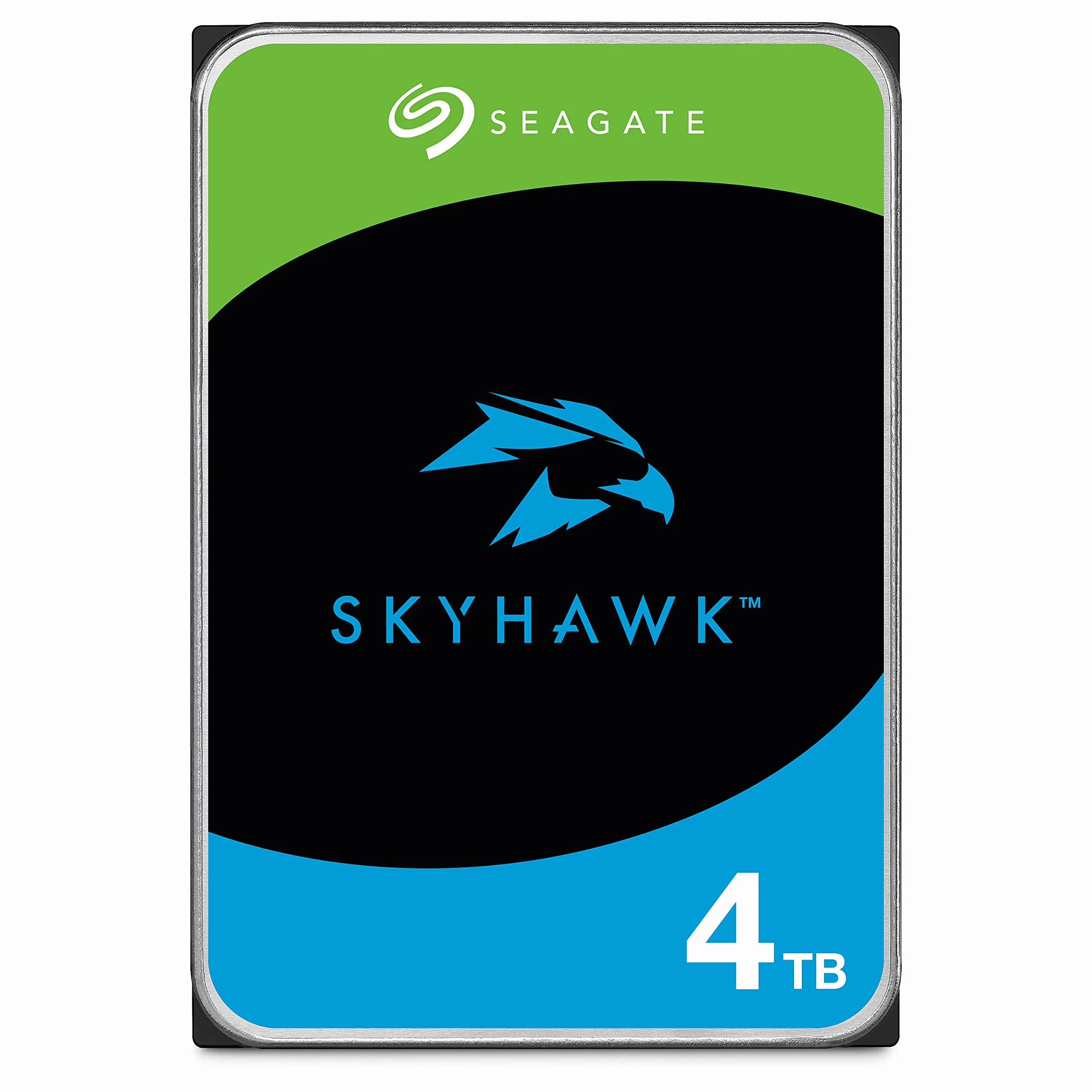 Seagate SkyHawk 4TB, Disco Duro Interno De Video, 3.5 Pulgadas, SATA 6.GB/s, Caché de 256 MB, DVR, Sistema de Cámaras de Seguridad NVR, servicios Rescue internos, Paquete Abre-fácil (ST4000VXZ16)