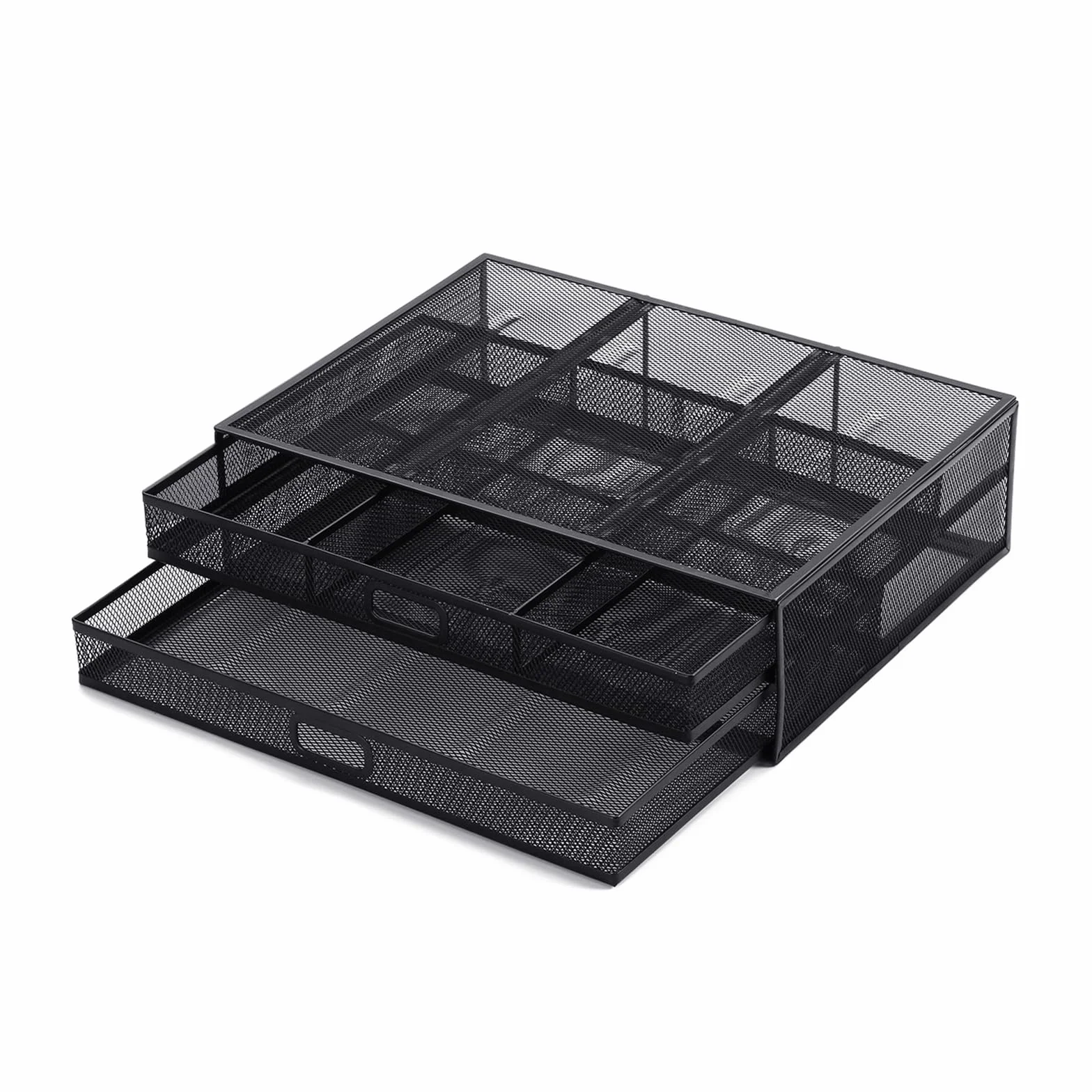 Organizador de escritorio para ordenador, soporte de monitor, malla metálica, suministros de oficina para escritorio, portátil, organizador de almacenamiento para ordenadores de sobremesa