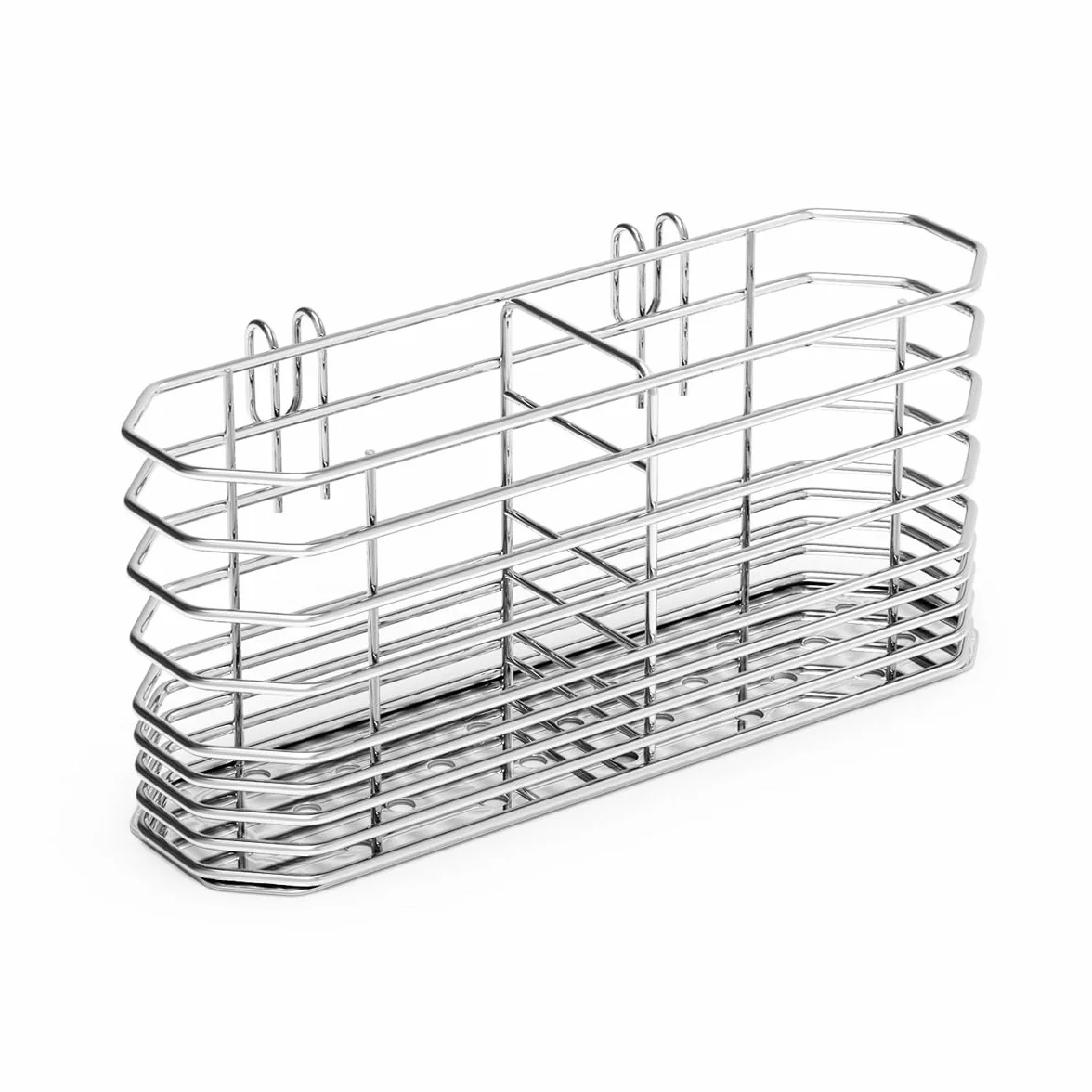 Escurridor de cubiertos y platos para encimera de cocina plateado
