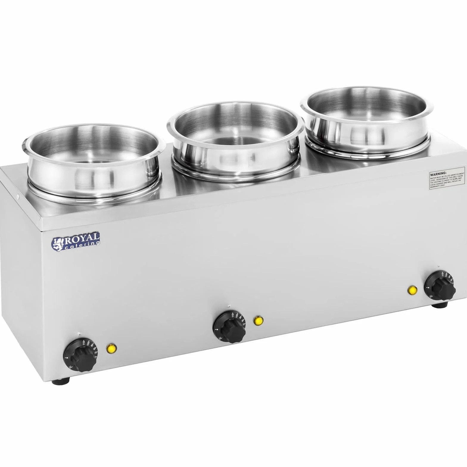 Royal Catering RCBM-3/3R Baño María Hotpot 3 x 2,75 L 450 W
