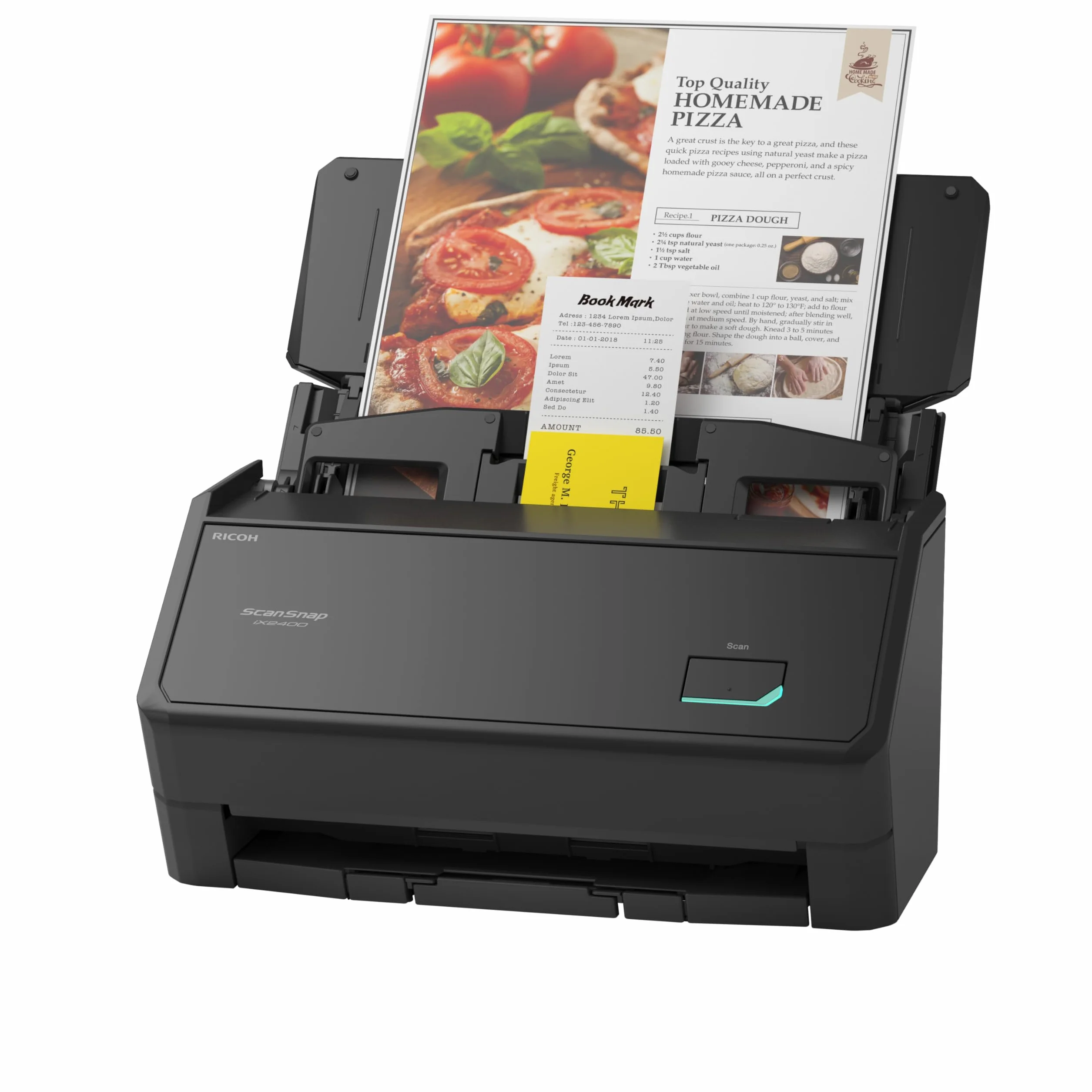 Ricoh ScanSnap iX2400 Dokumentenscanner ADF 45ppm Duplex USB 3.2 Schwarz