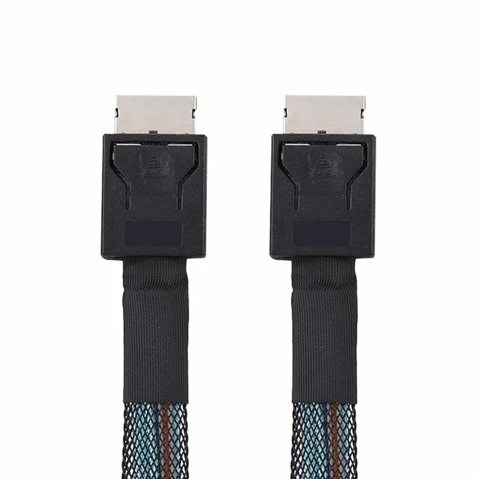 xiwai Conector de tipo recto OcuLink PCI-Express SFF-8611 4i macho a PCIe SFF-8611 macho Cable activo de datos para eGPU SSD externa, 50 cm