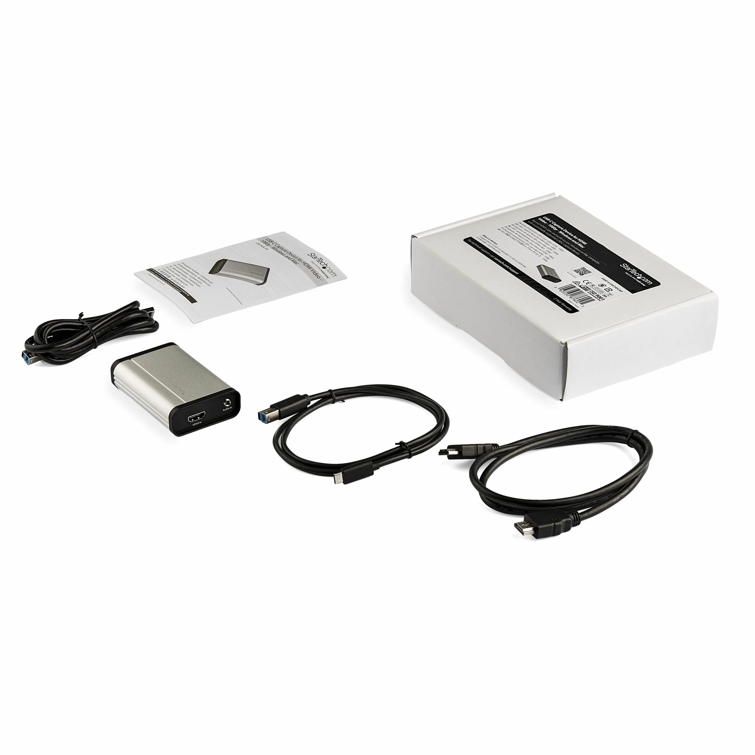 StarTech.com Capturadora de Vídeo HDMI a USB-C - Dispositivo de Captura de Vídeo USB TipoC - UVC - para Mac y Windows - HD 1080p