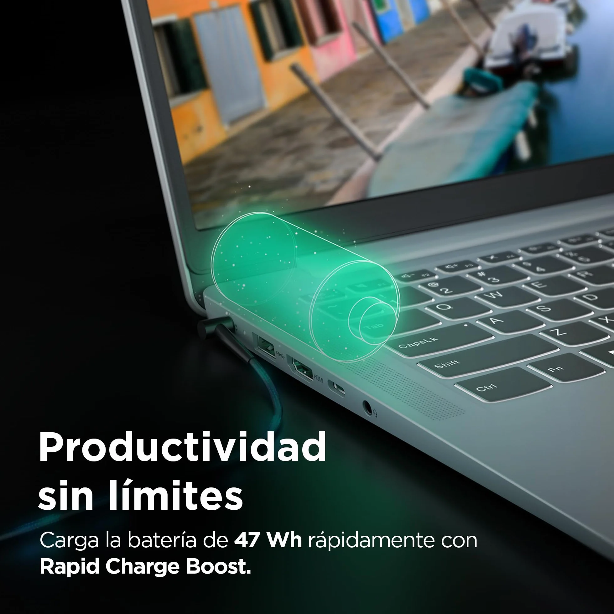 Lenovo IdeaPad Slim 3 Gen 8 - Ordenador Portátil 15.6" FHD (AMD Ryzen 5 40, Radeon 610M Graphics, 16 GB RAM, 512 GB SSD, USB-C, Wi-Fi 6, Windows 11 Home) Teclado QWERTY Español, Gris Ártico