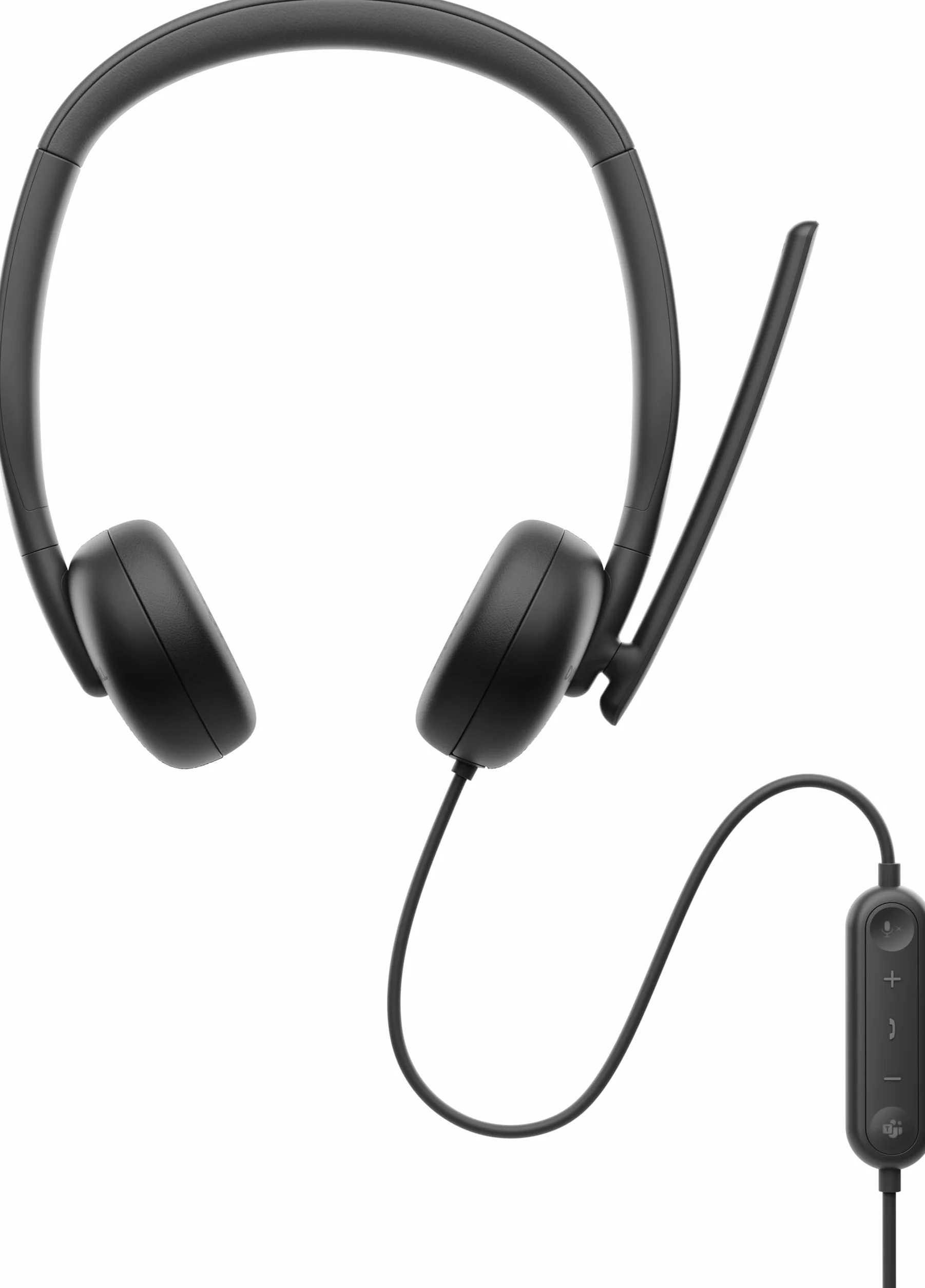 DELL WH3024 - Auriculares con Cable para la Cabeza para Llamadas/música USB Tipo C, Color Negro