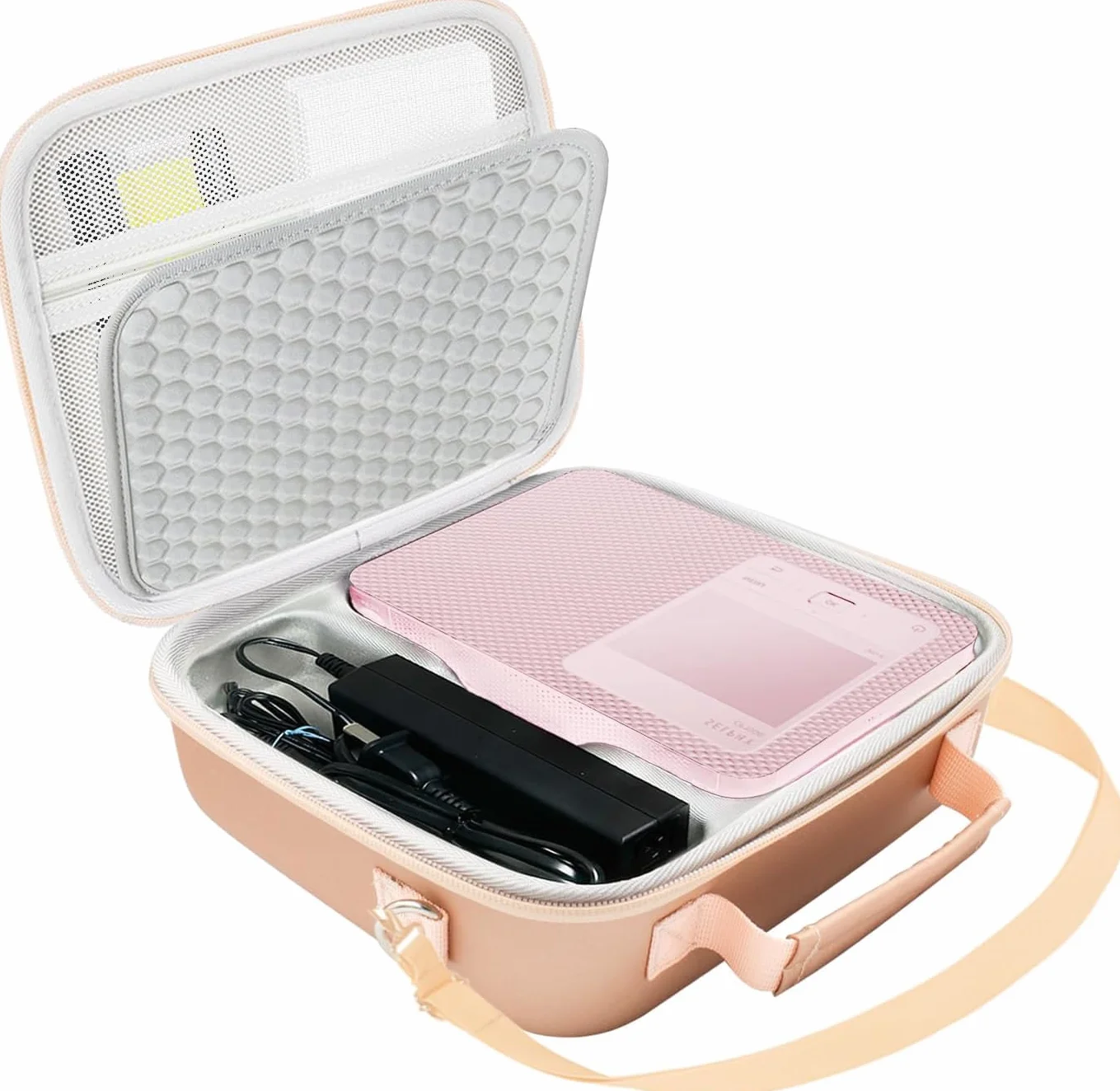 CRTBOTW Carcasa rígida compatible con impresoras fotográficas Canon Selphy CP1500/CP1300/CP1200 con acabado de poliuretano, para almacenar impresoras, baterías, cartuchos de tinta, papel fotográfico