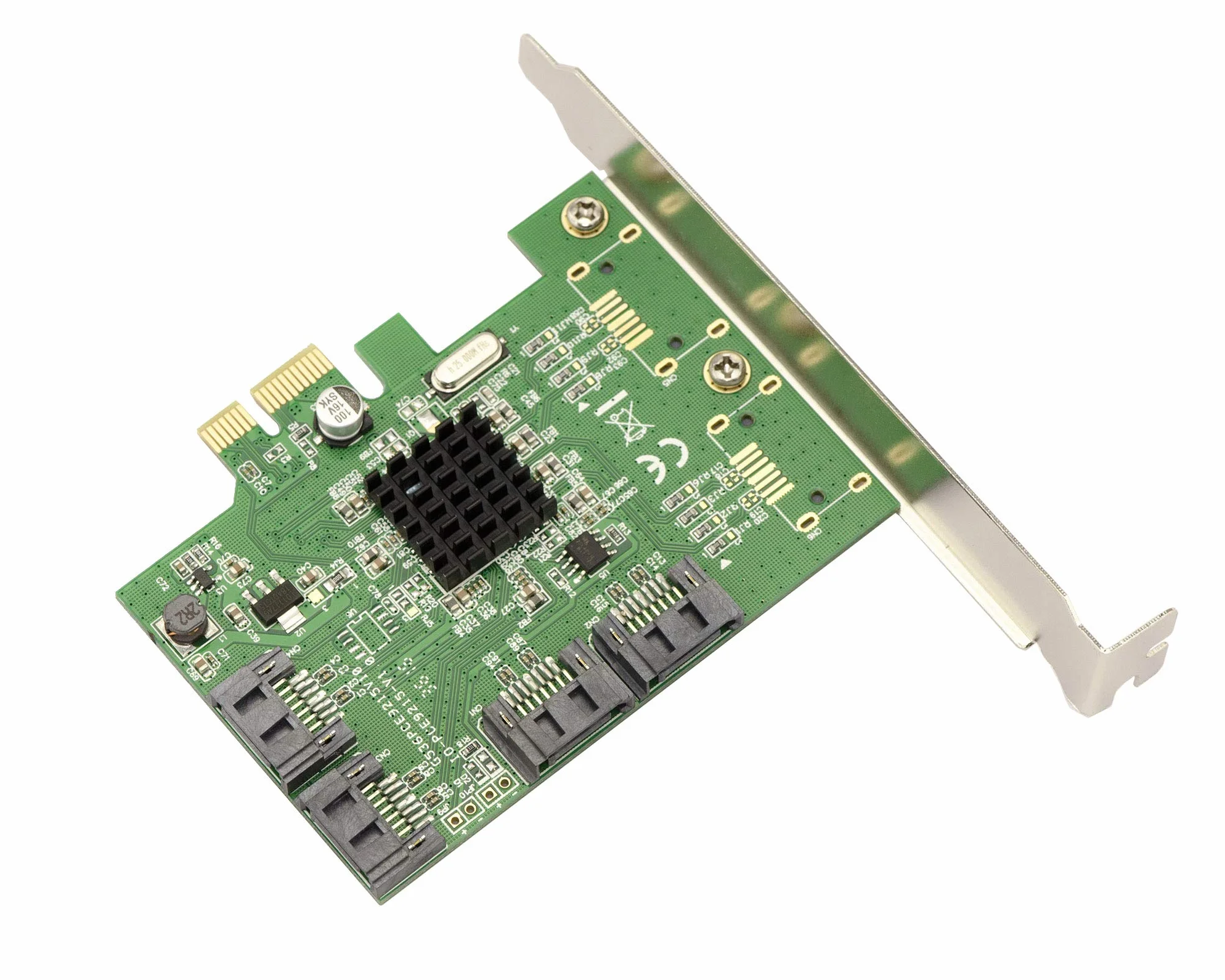 KALEA-INFORMATIQUE Tarjeta Controladora PCI Express PCIe x1 a 4 Puertos SATA 3 6G con Chipset Marvell 88SE9215