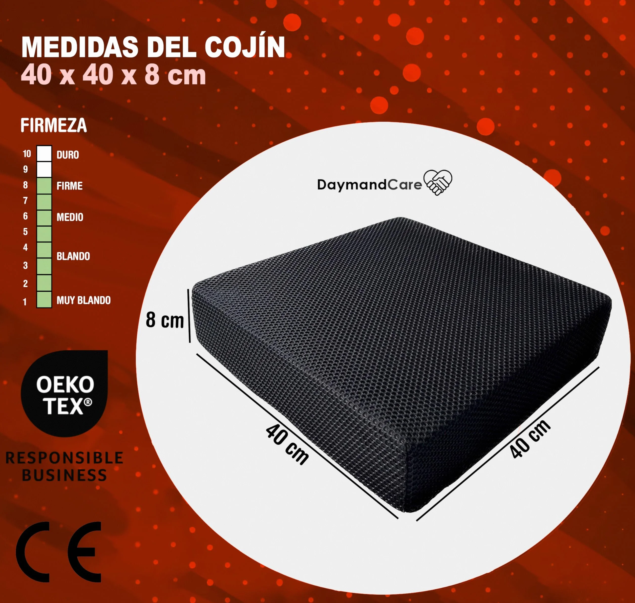 Cojin Premium de Viscoelastica y Gel Refrescante con 2 Fundas Impermeable Oficina