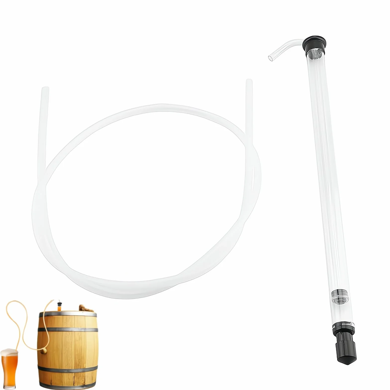 SOONHUA Sifón Automático para Cerveza con Tubo Manguera de Plástico Equipo de Fabricación