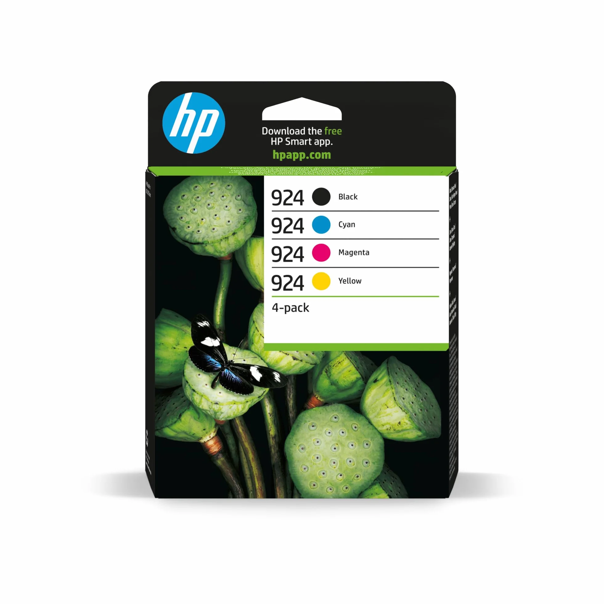 HP 924 Cartuchos de Tinta Originales Pack de 4 Negro Cian Magenta Amarillo para OfficeJet Pro Serie 8120 8130