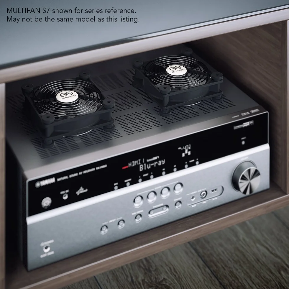 AC Infinity MULTIFAN S5, ventilador USB dual silencioso de 80mm con certificación UL para refrigeración de gabinetes de ordenador, receptores, DVR, PlayStation y Xbox