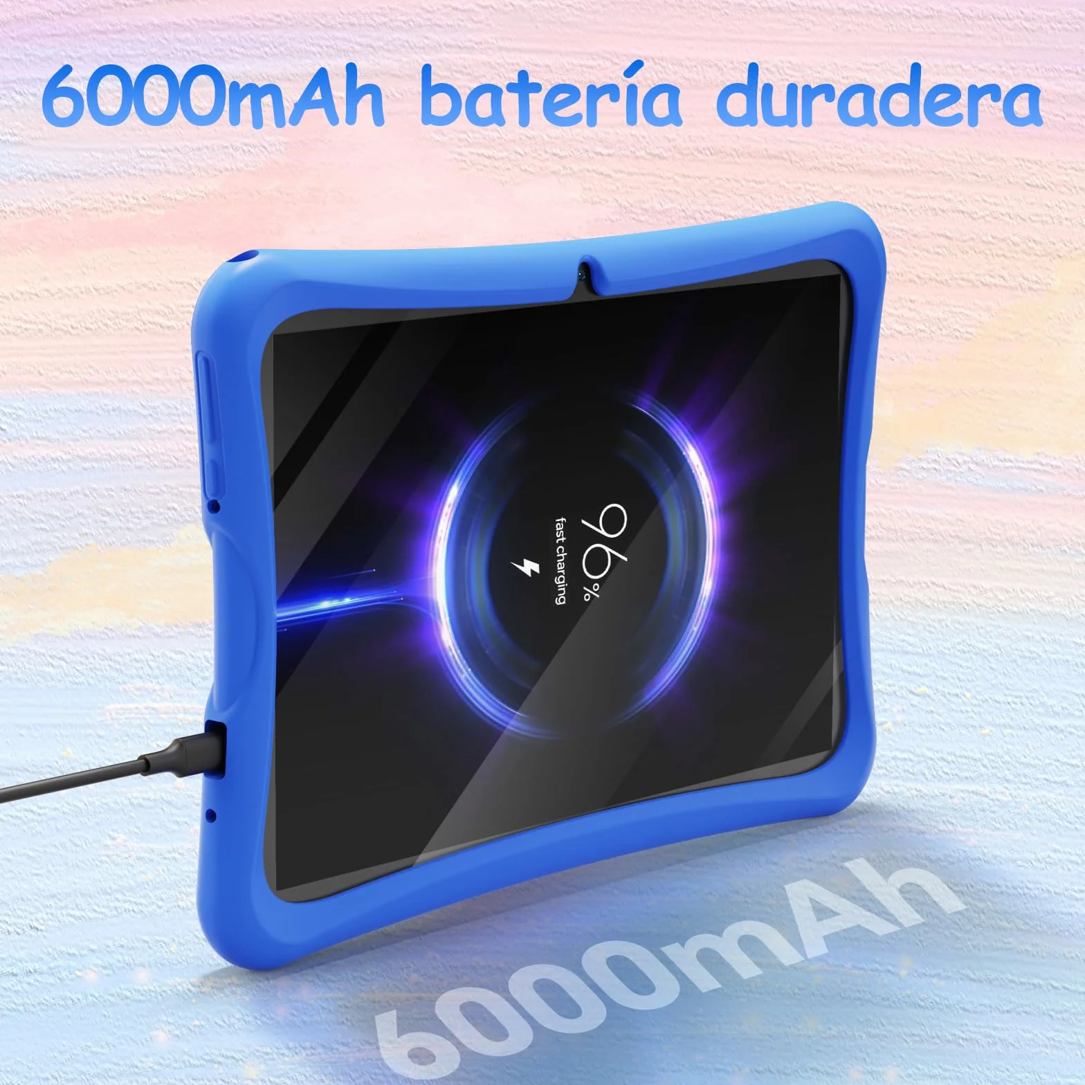 DigiLand Tableta para Niños de 10,1 Pulgadas, Tabletas Android 15 con Funda Protectora, 6+32GB,Pantalla IPS 1280*800,Cámara dual 2MP+5MP,6000mAh, Tableta Aprendizaje con Control Parental e iWawa(Azul)