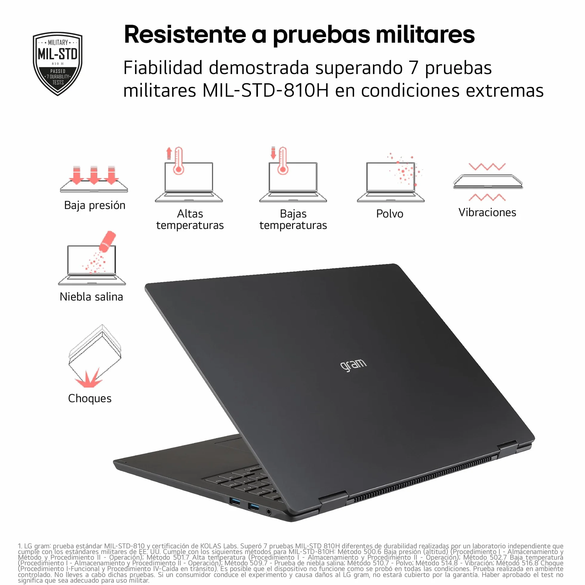 LG gram 16Z90T-G.AD88B Portátil 16 Pulgadas, WQXGA IPS, Intel Core Ultra7, 3GB RAM, 1TB SSD, 1.199 g, Antirreflejo, Batería hasta 22.5h, Windows 11, Negro