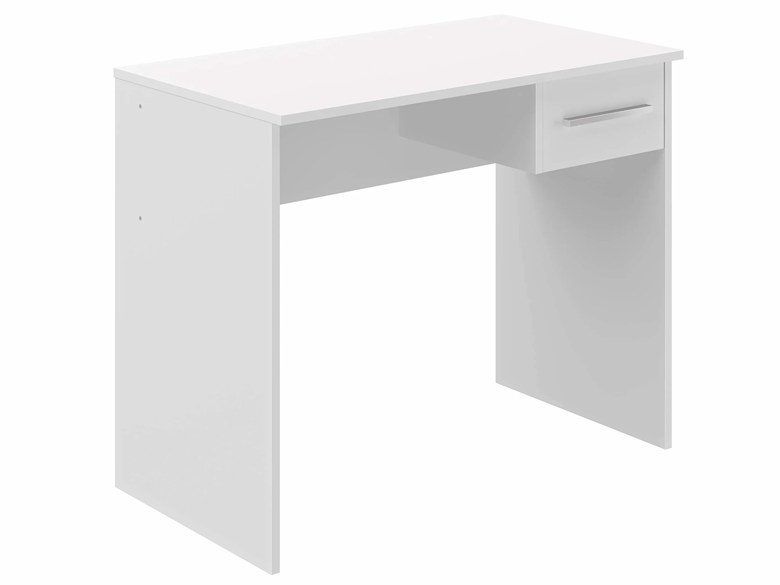 Amazon Basics Escritorio moderno para oficina en casa, 1 cajón, 127 x 229 x 185 cm, blanco
