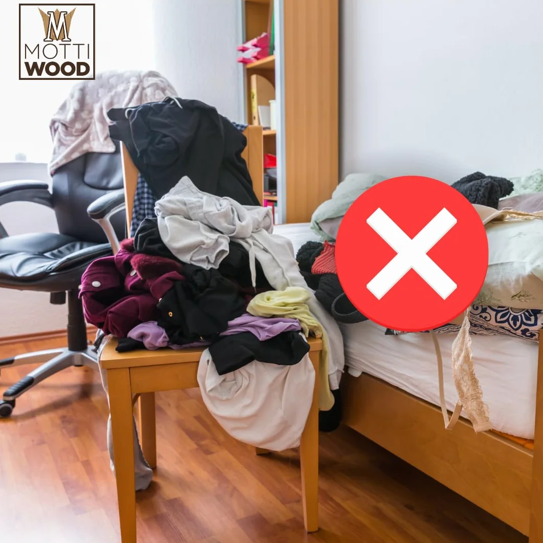 Perchero de dormitorio 2 usuarios negro madera de haya natural doble con 4 ruedas Italia