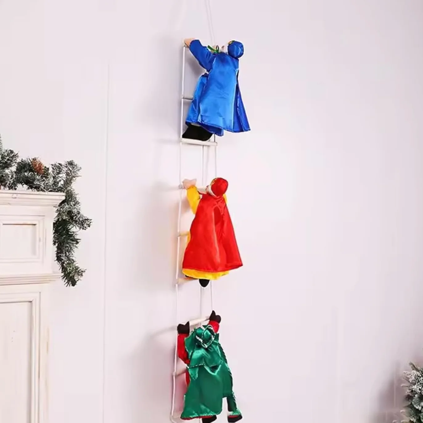Muñecos Reyes Magos 131x14cm Decoración Navideña Escalera Colgante Balcón Árbol Exterior