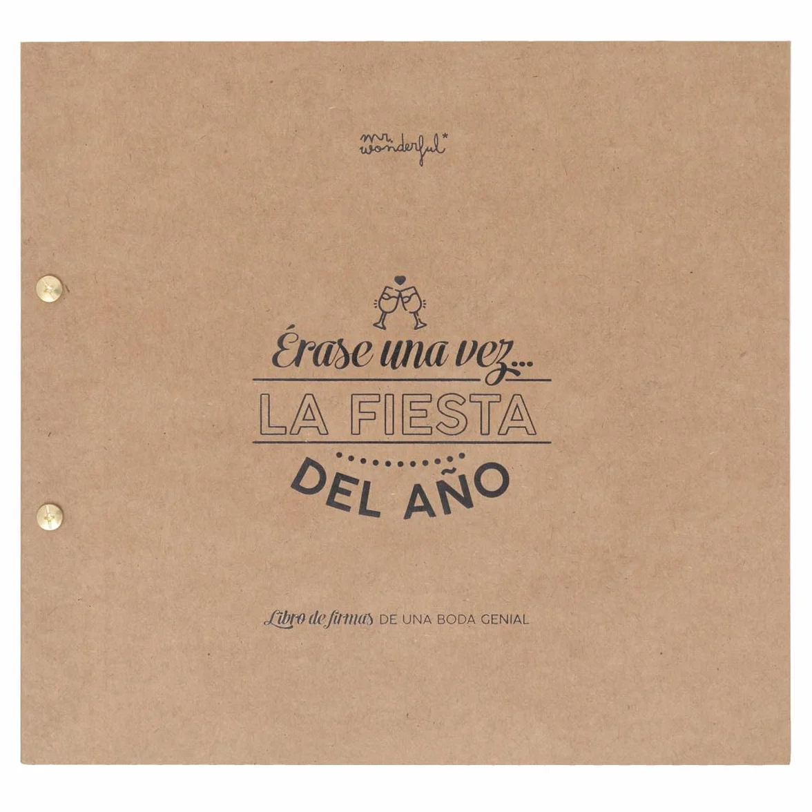 Mr. Wonderful Libro de firmas de boda Iconic 64 páginas