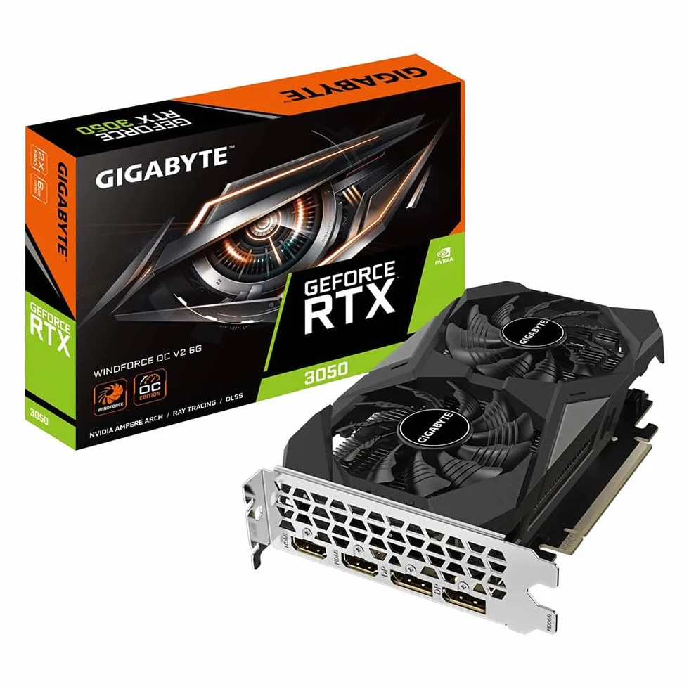 Tarjeta gráfica gigabyte geforce RTX 3050 windforce OC v2/ 6gb gddr6