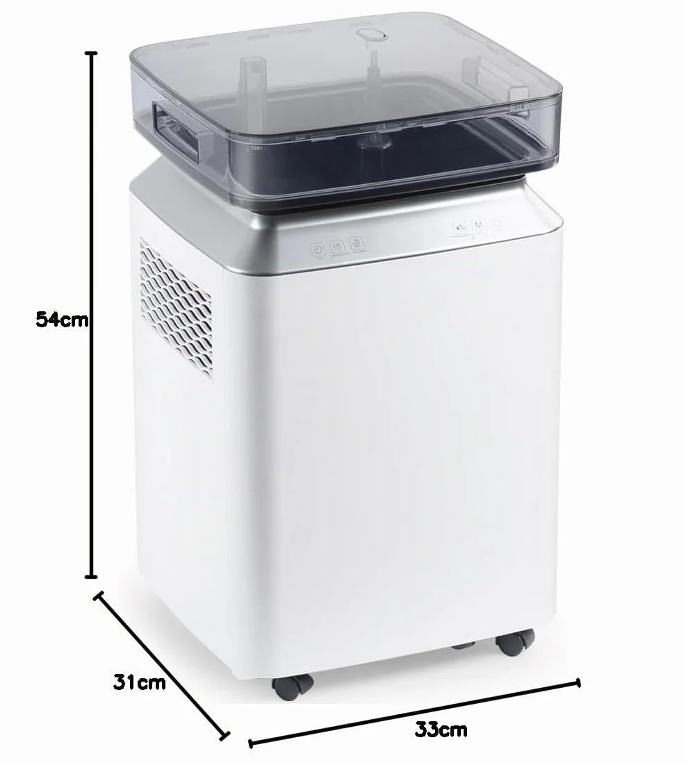 Kalopsia Deshumidificador Eléctrico 80L/Día Automático 8L Bomba 5M Silencioso 46dB 170m² Secado Ropa