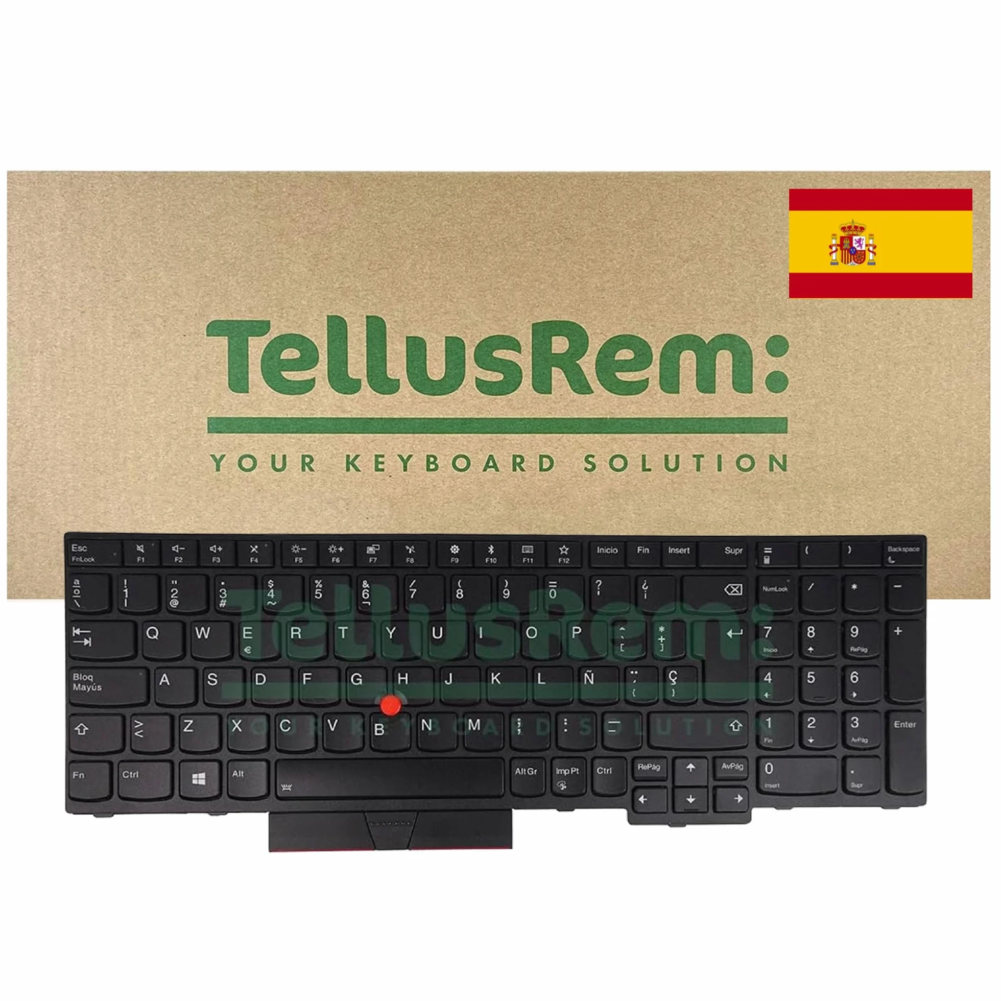 Teclado de respuesto Español retroiluminado para Lenovo Edge L580 E580 P52 P72 T590 T580s