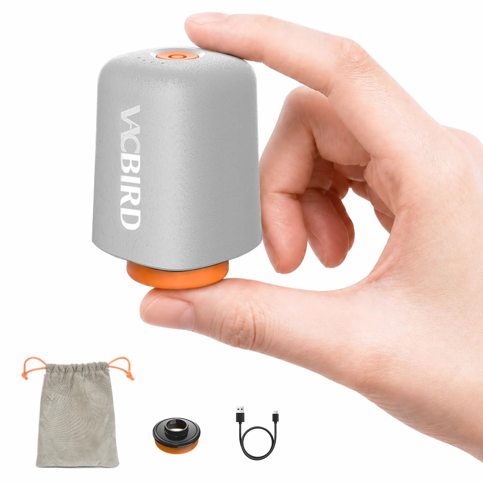 Vacbird Bomba de vacío eléctrica inalámbrica 4500 Pa portátil para comprimir ropa