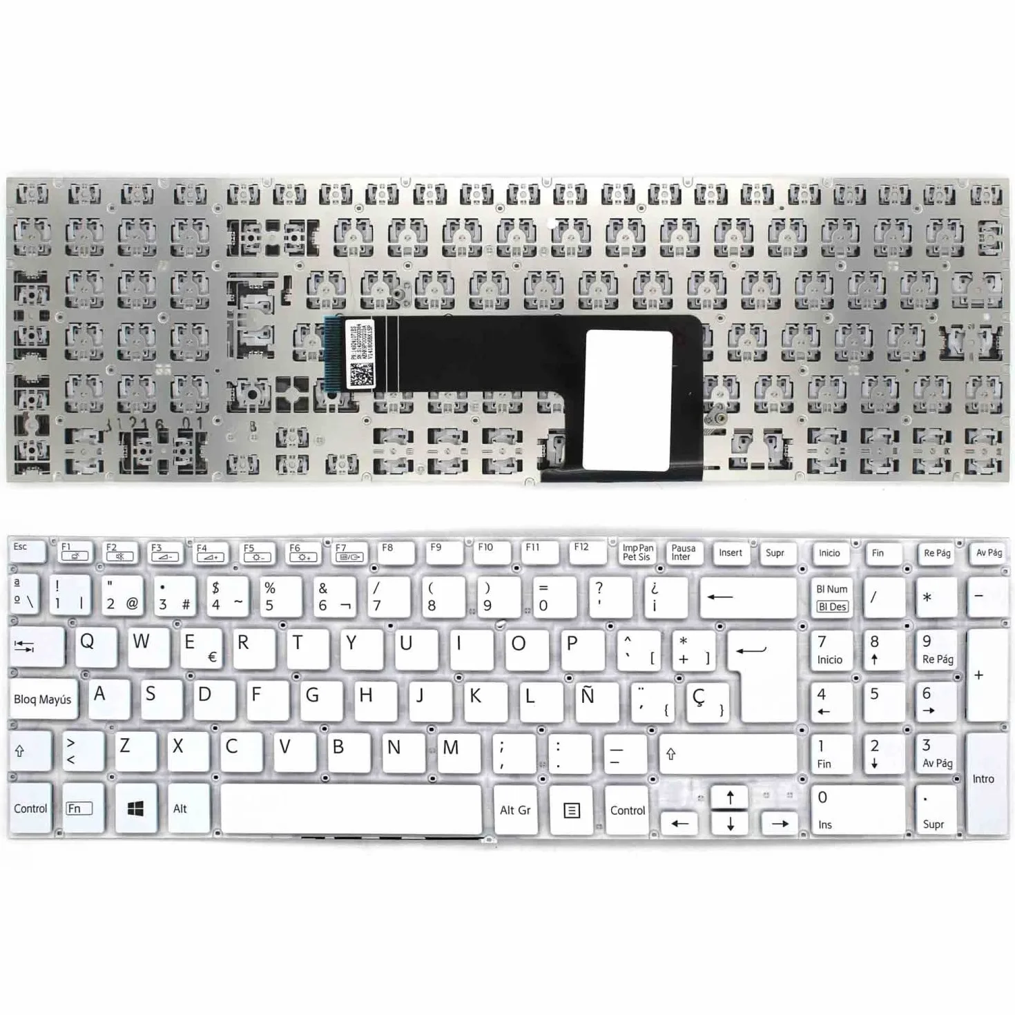 PORTATIL MOVIL - Teclado Compatible con SVF15 SVF153A1YM 149239971ES SVF152A29M AEHK9P012203A