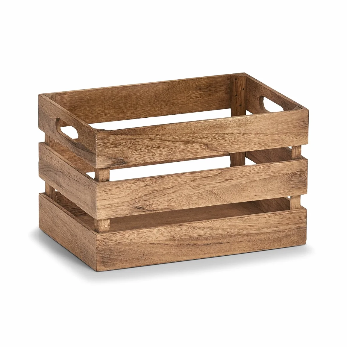 Caja de almacenamiento vintage Zeller 15165, madera, natural, aproximadamente 31 x 21 x 19 cm