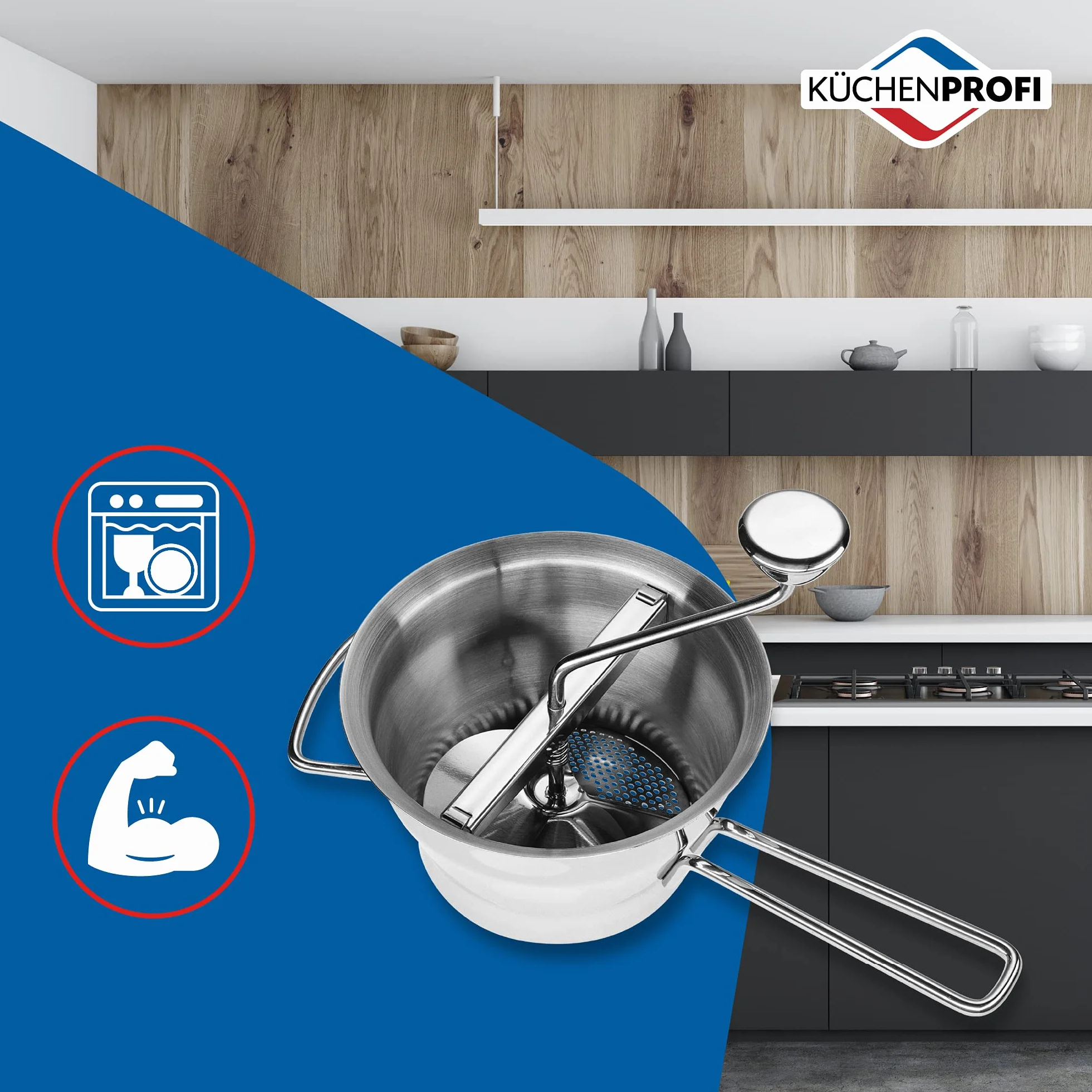 Küchenprofi 966002820 Pasapuré 4 cuchillas acero