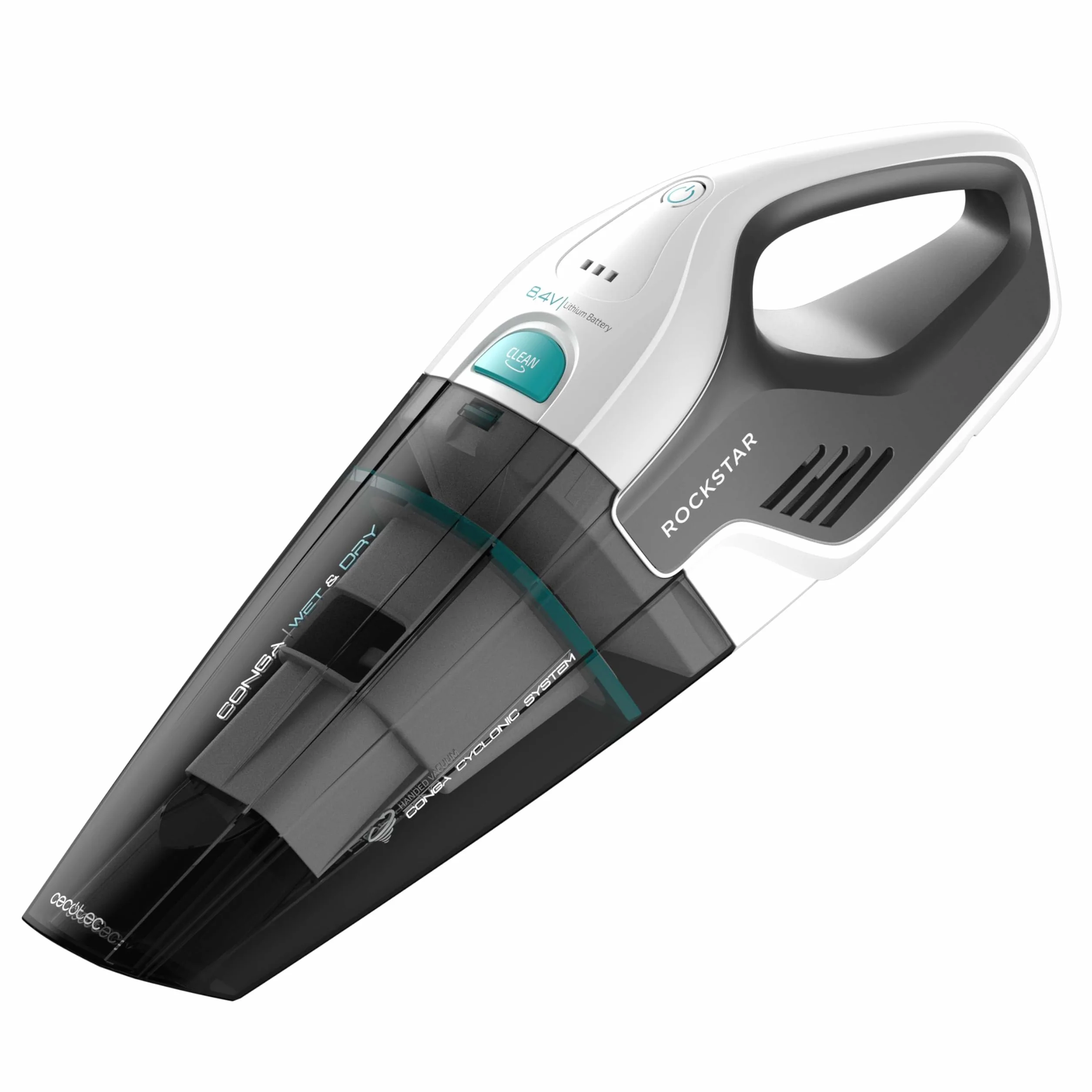 Cecotec Conga Rockstar Hand Aspiradora de Mano sin Cable 8,4 V 50W 4,5kPa Batería Ion-Litio Tecnología Ciclónica sin Bolsas Depósito 500ml