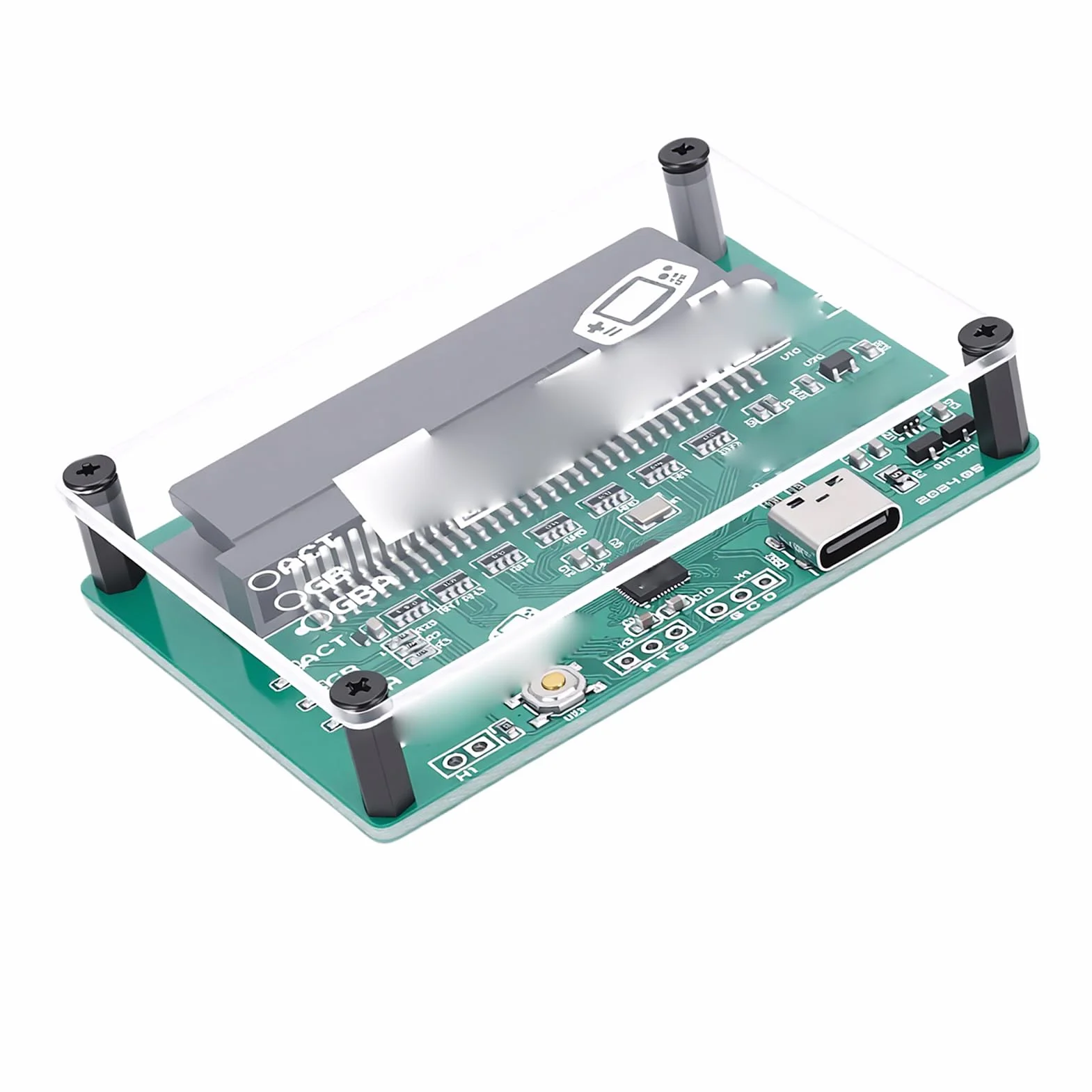 Lector de Grabadora de Tarjetas de Juego, Herramienta de Copia de Seguridad ROM USB 2.0 de Alta Velocidad para Cartuchos Gameboy GB GBA, con Cable de Datos Tipo C y Soporte de