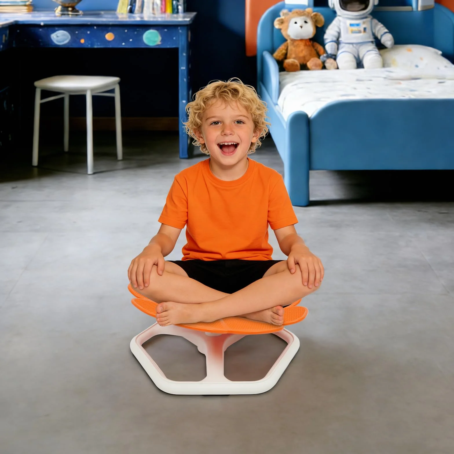 Silla giratoria para niños a partir de 3 años, juguete de detección de autismo, para mejorar la coordinación