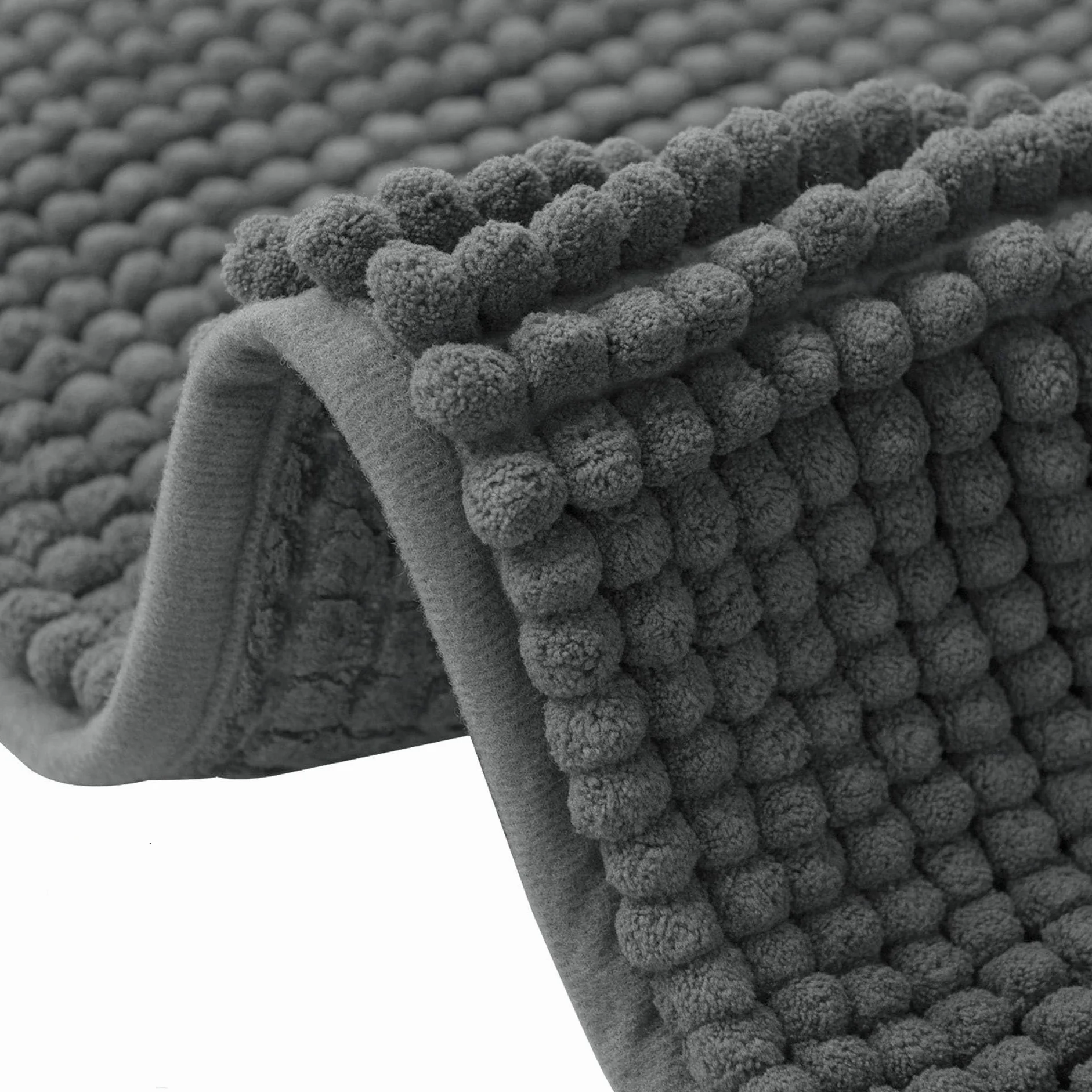 Flintronic Alfombra de Baño Antideslizante Microfibra Chenille 40x60cm Gris