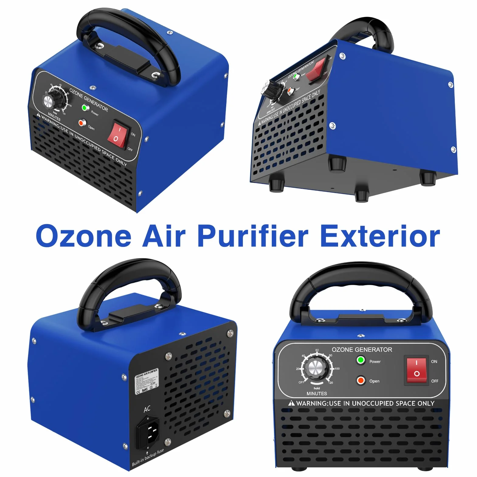 JOBYNA Generador de Ozono 30,000mg/h O3 Purificador de Aire Industrial con Temporizador