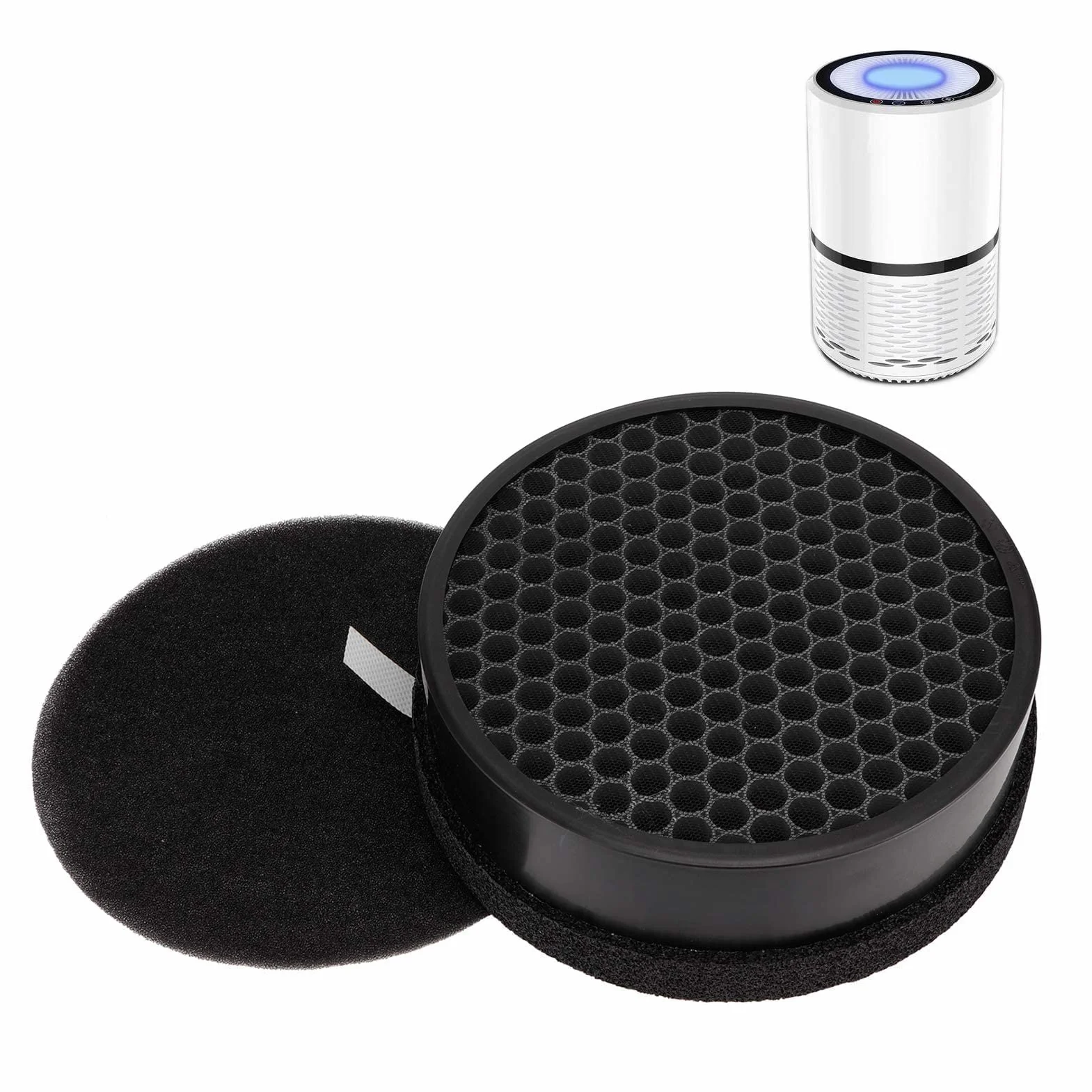 Filtro de repuesto HEPA H13 3 en 1 compatible con Levoit H132 H132-RF, negro
