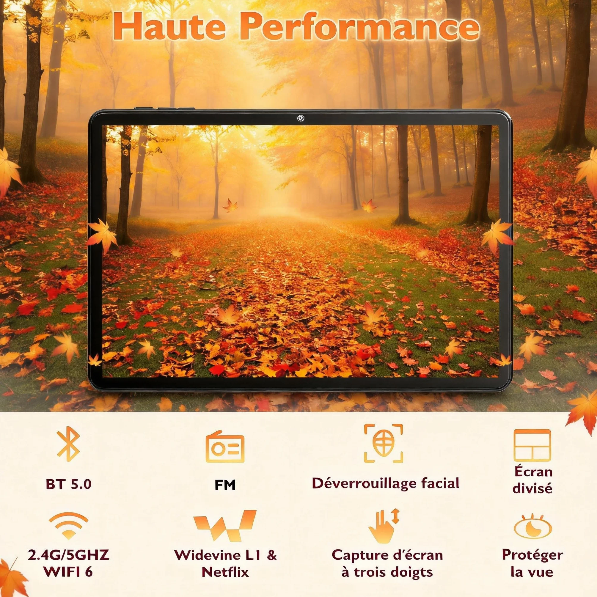 Tablet 10 Pulgadas Android 15 con Funda, 18GB RAM (6+12) 128GB, Octa-Core T30, 1TB Ampliable, WiFi 6, batería 6000mAh, Pantalla IPS HD, Widevine L1, GPS, Gris