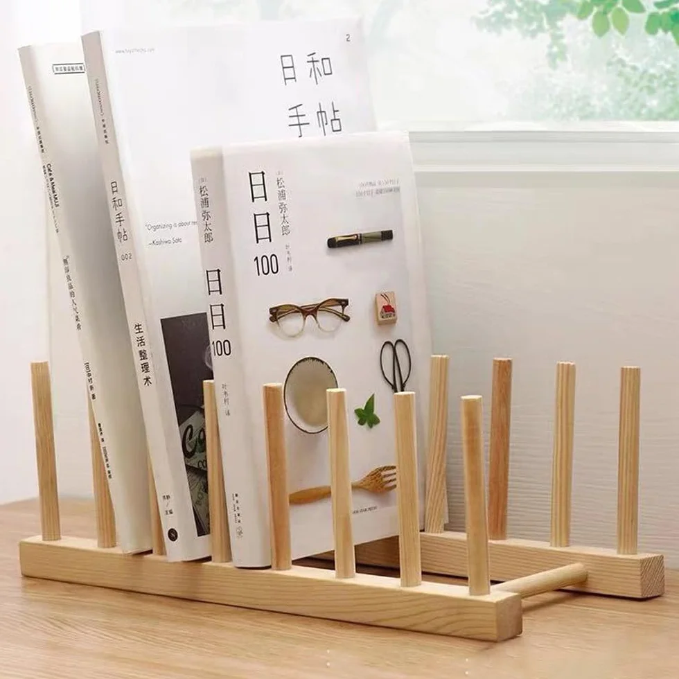 Escurreplatos de Madera Plegable Organizador de Cocina con Soporte para Platos y Vasos