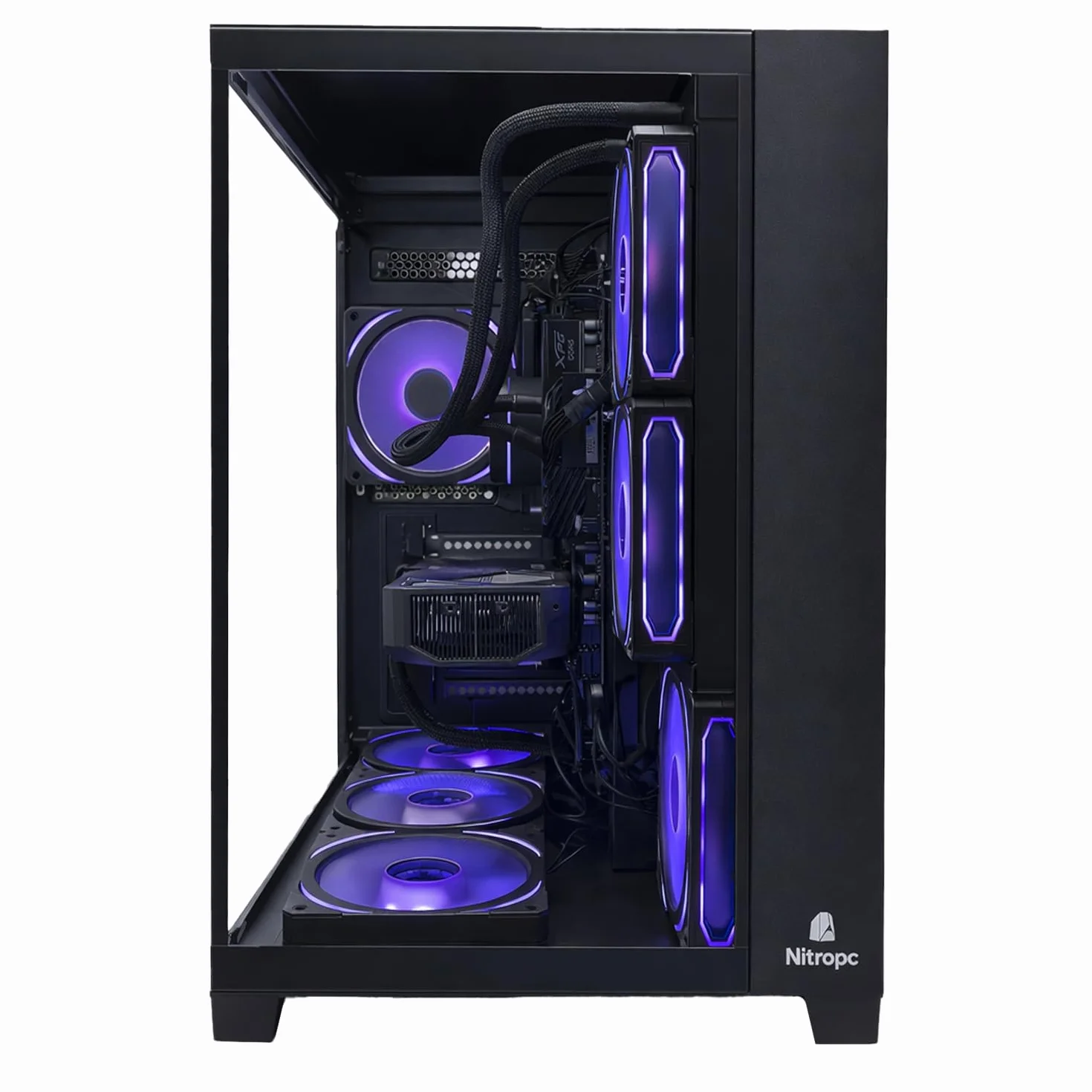NitroPC - PC Gaming Extremo (Intel Core i7 12700K 12/20 5.0GHz, RTX 5060 Ti 16GB, RAM 32GB, M.2 2TB, Windows 11 Pro, iluminación RGB, WiFi) Ordenador de sobremesa, PC Gamer (Negro)