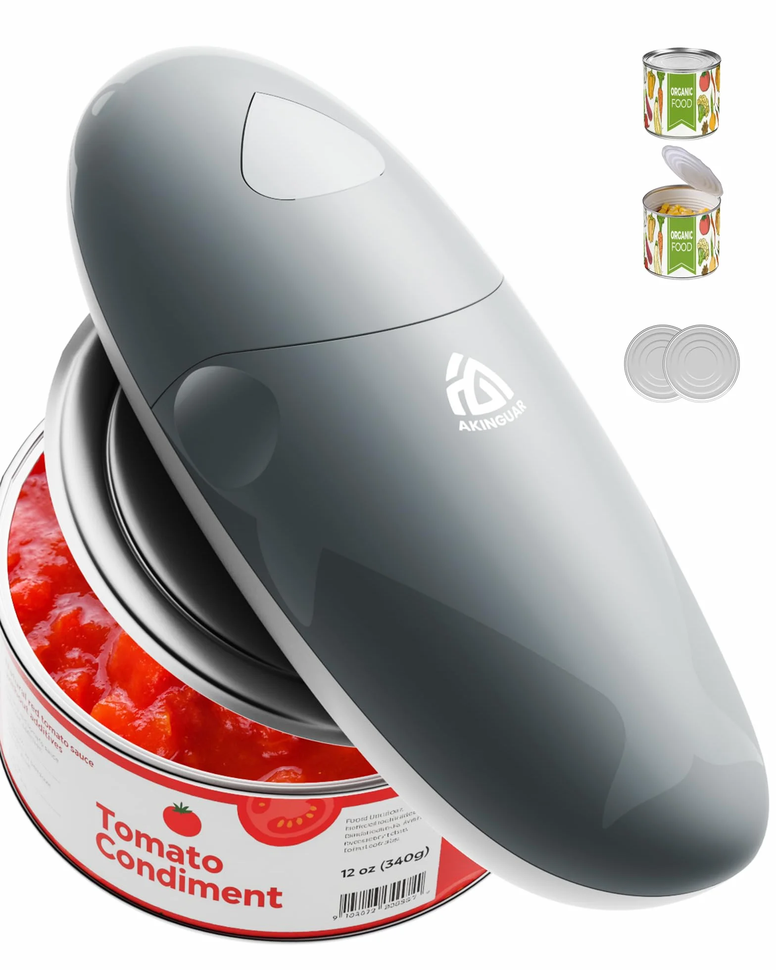 Abrelatas Eléctrico Automático One Touch de Rotación 360° Inalámbrico Ergonómico