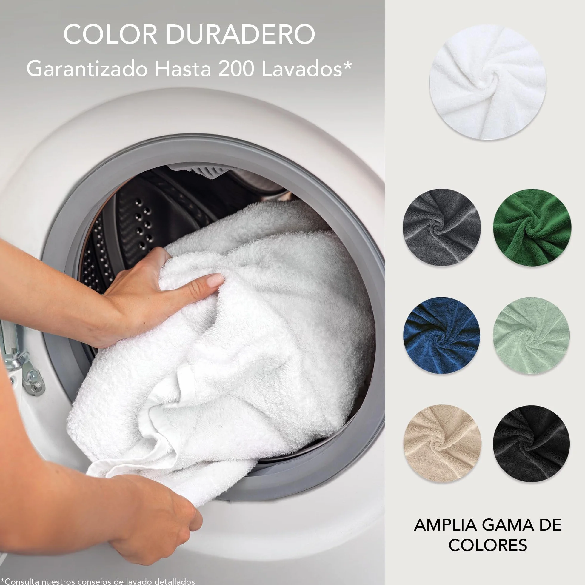 Ôhm Manoplas de Baño 100% Algodón 500 g/m² 15x20 cm Oeko-Tex Pack 10 Unidades