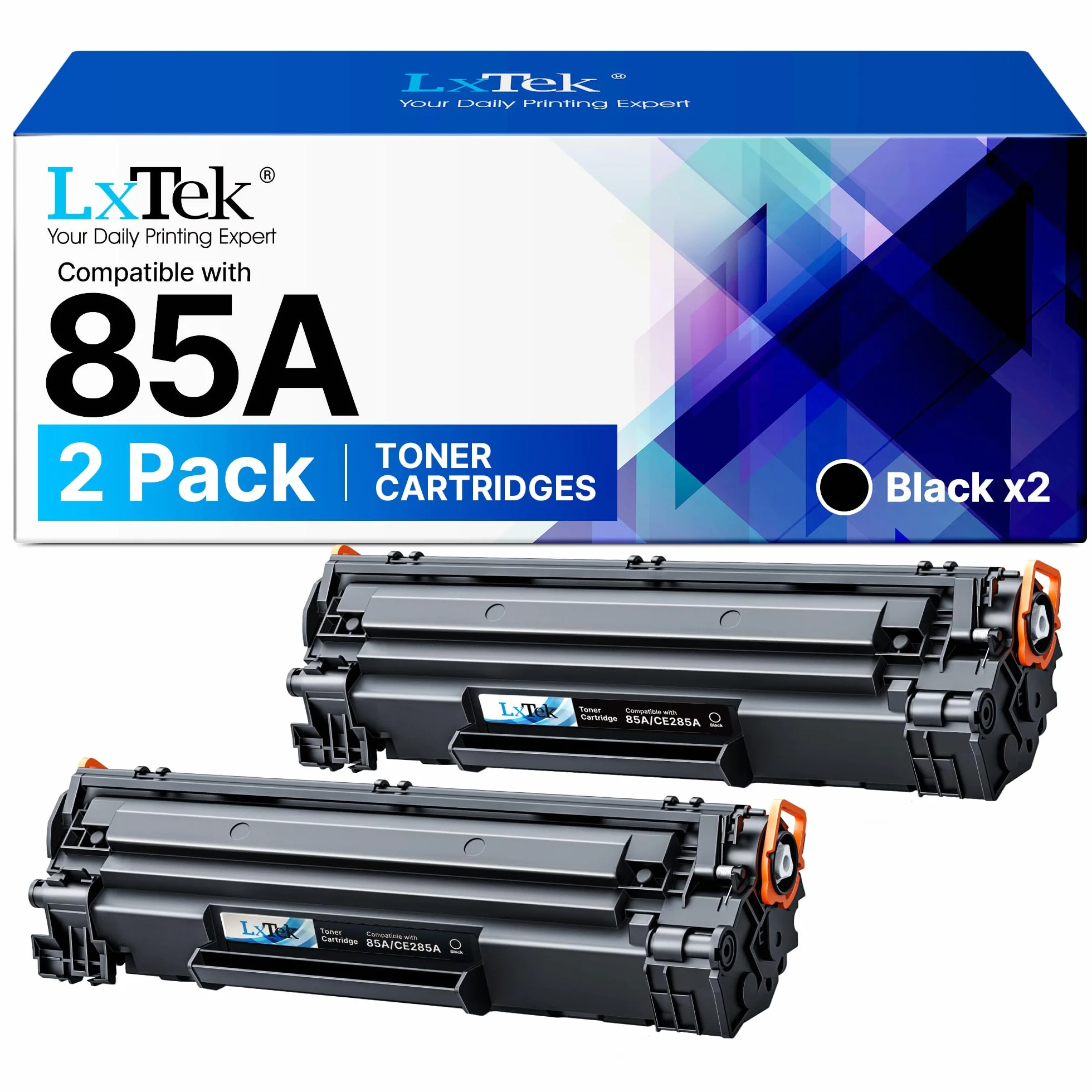 LxTek CE285A 85A Tóner Compatible para HP 85A Tóner para HP LaserJet P1102W P1102W Tóner P1102 M1212NF M1132MFP M1217NFW M1212 M1132 M1210 M1210MFP P1109 (2 Negro)