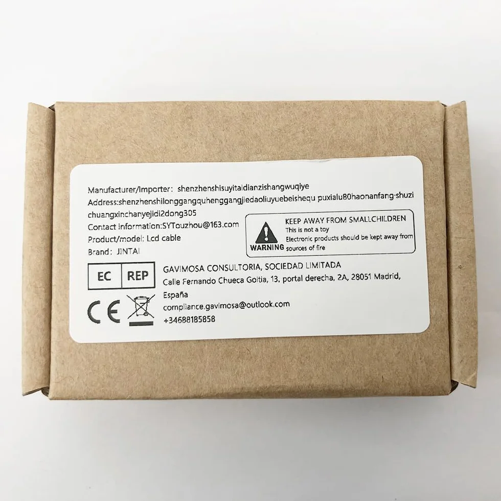 JINTAI LED LVDS Cable de Pantalla LCD para HP Omen 16B 16TB G3K DD0G3KLC120 M82289001 (40 Pines, 144/165 Hz), Color Negro