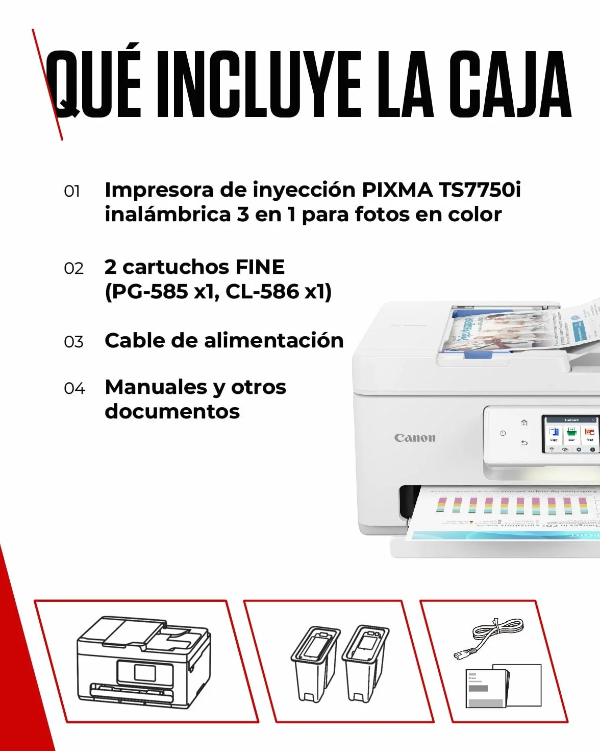 Canon PIXMA TS7750i – Impresora Multifunción, Copiadora y Escáner para Uso Doméstico | Conexión Inalámbrica Desde tu Smartphone | con PIXMA Print Plan