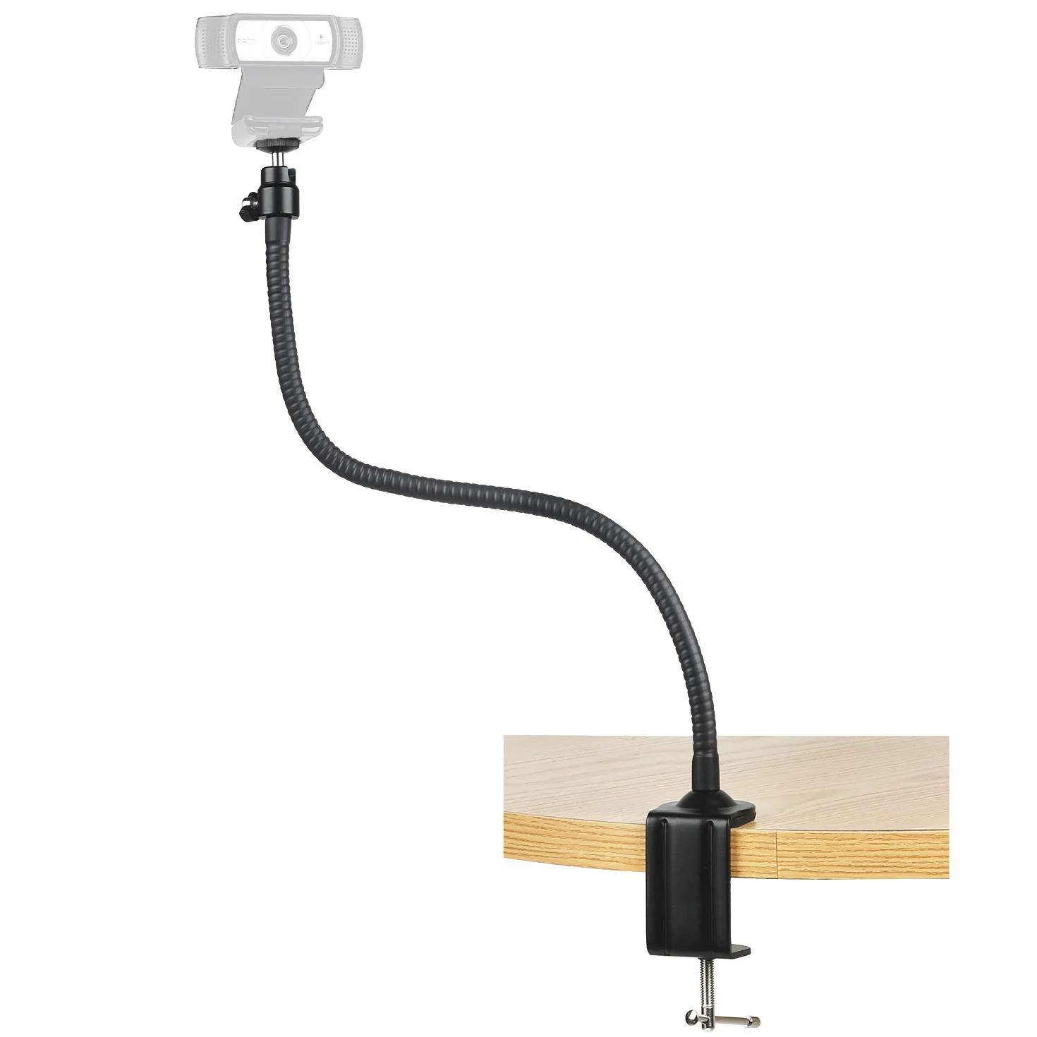 Webcam Soporte - 64cm Brazo de Sujeción Turística Soporte para Logitech Webcam C920s C920 C930e C922x C930 C922 C925e C615 Brio - AYIZON