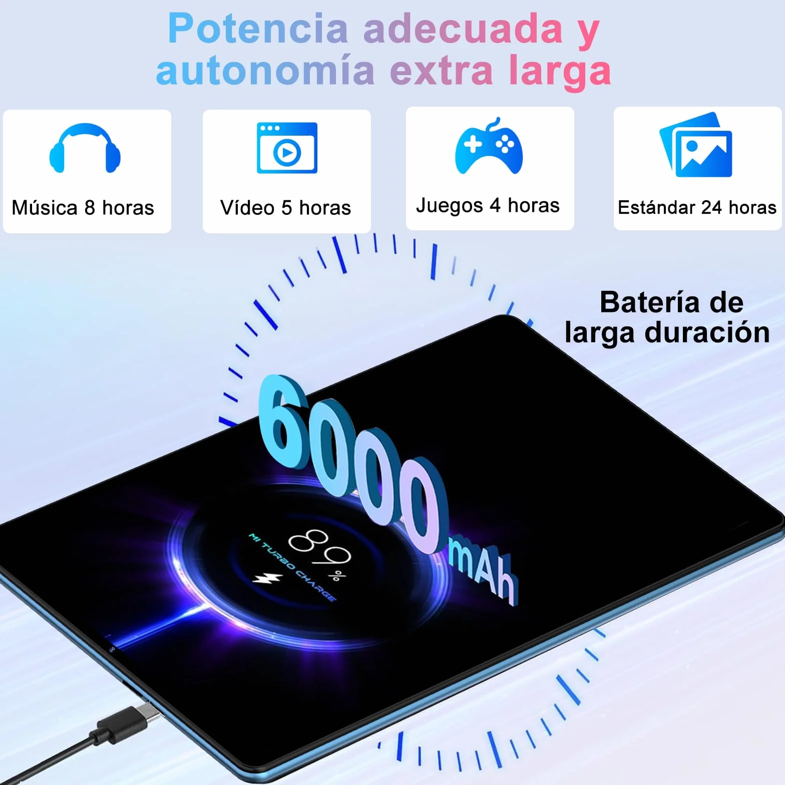 2026 Tablet 10 Pulgadas Android 15, Gemini AI, Octa-Core, 5G WiFi 6, 30GB RAM (2TB TF), Widevine L1, GMS, GPS, BT 5.0, 6000mAh, 5+8MP, 3.5mm Audio, FHD Tablet con Teclado+ Ratón + Funda, Azul