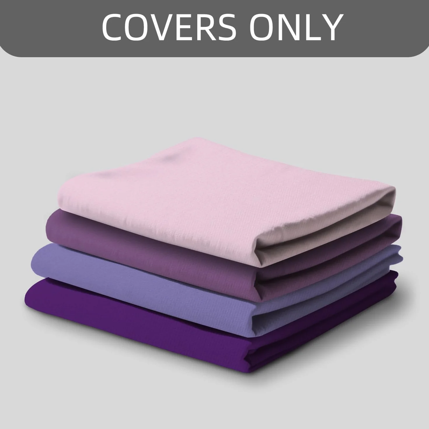 Fundas de cojín de lino para sofá Lavanda Morado Degradado 60x60cm Juego de 4