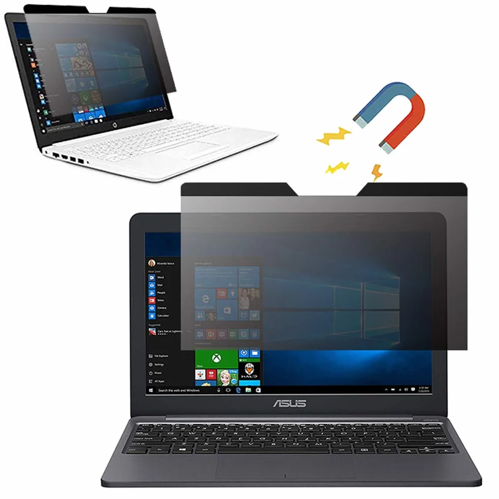 FiiMoo Magnético Protector de Pantalla Premium Privacy para Ordenador Portátil 14 Inch, Filtro de privacidad magnético | Easy On/Off Privacy Filter para 14" (16:9)