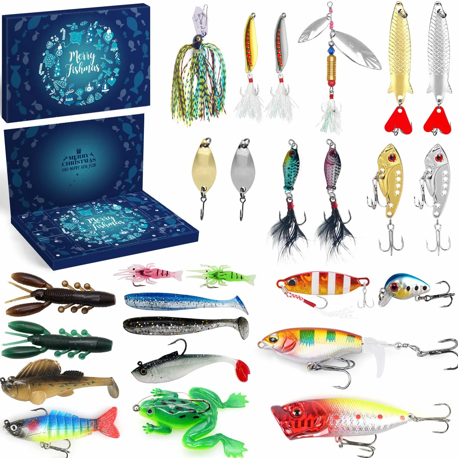 iZoeL Adviento Calendario Pesca 2025 Hombre Adolescente Niño Calendario Navidad 24 Gran Regalo Sorpresa
